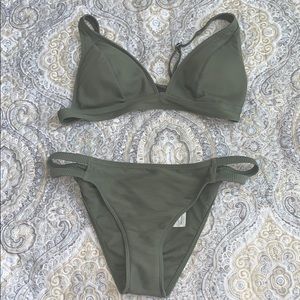 barely worn abercrombie army green bikini